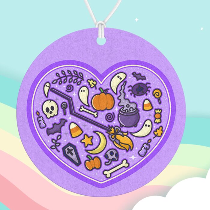 Spooky Purple Heart Air Freshener