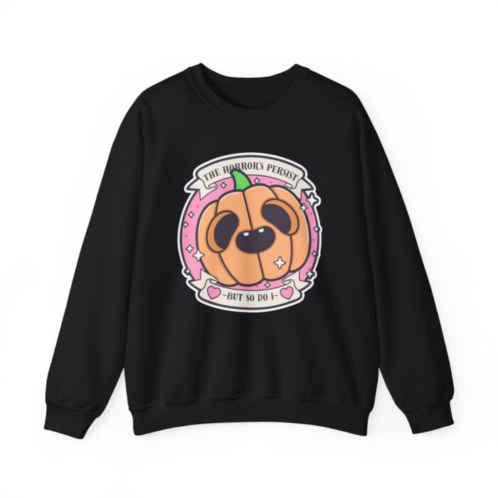 The Horrors Persist But So Do I Pumpkin Sweatshirt - Black