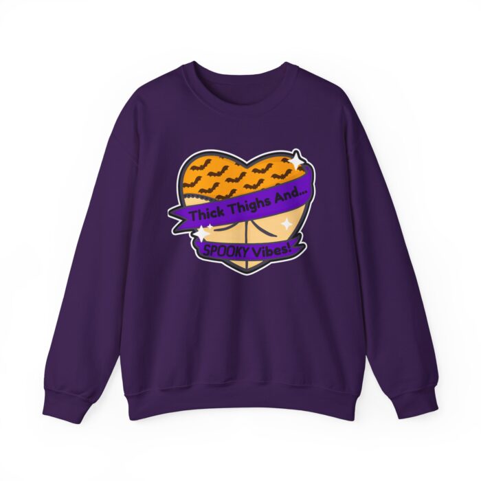 Thick Thighs and Spooky Vibes Sweatshirt - Purple