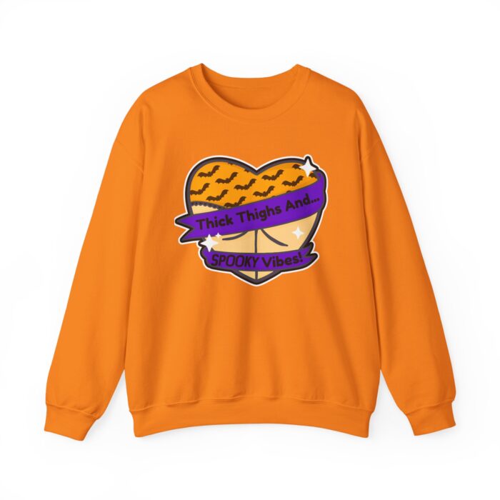 Thick Thighs and Spooky Vibes Sweatshirt - Safety Orange
