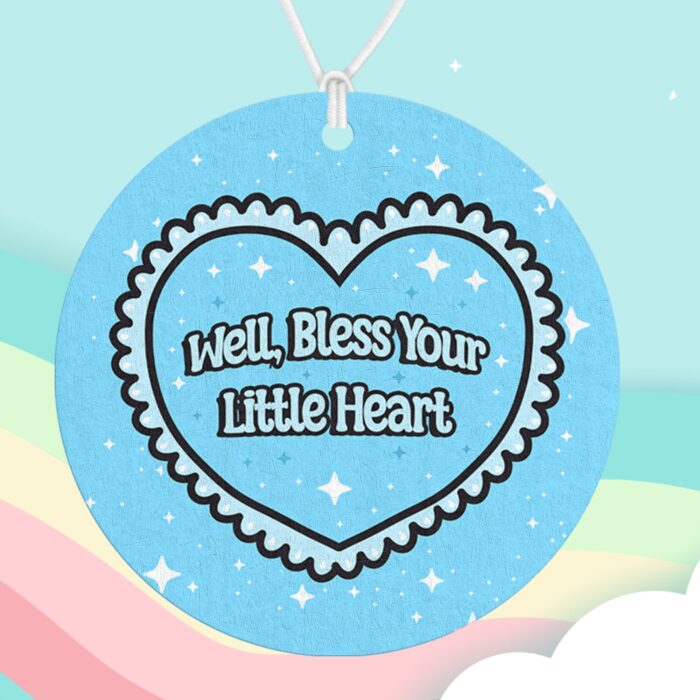 Well Bless Your Heart Blue Air Freshener