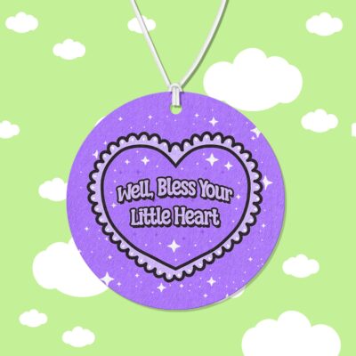 Well Bless Your Heart Purple Air Freshener