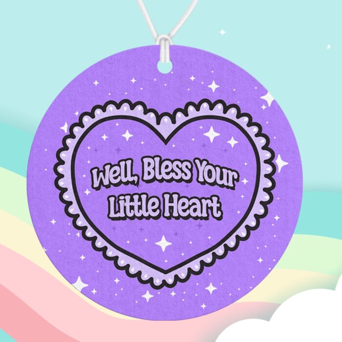 Well Bless Your Heart Purple Air Freshener
